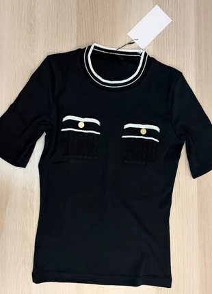 Camiseta negra bolsillos Zara, marque: Zara, état: Neuf avec étiquette, taille: S / 36 / 8, 15,50 €, 16,98 € Protection acheteurs incluse