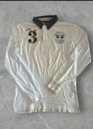 Polo bianca La Martina, merk: La Martina, staat: Heel goed, maat: M, € 12,00, € 13,30 inclusief Kopersbescherming