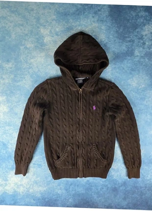 ralph lauren sport gilet torsadé noir à capuche logo violet coton femme taille XS “696”, merk: Ralph Lauren, staat: Heel goed, maat: XS / 34 / 6, € 129,00, € 136,15 inclusief Kopersbescherming Pro