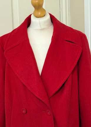 M&S Collection Red Wool Blend Coat · Double Breasted · Y2K Indie Sleaze · UK 18, brand: M&S Collection, condition: Very good, size: L / UK 16-18, £10.95, £12.20 includes Buyer Protection