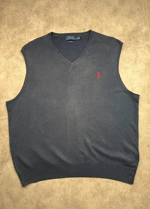 Pull sans manche Ralph Lauren bleu marine logo brodé rouge - taille XL, brand: Ralph Lauren, condizioni: Buone, taglia: XL, €14.90, €16.35 include la Protezione acquisti Pro