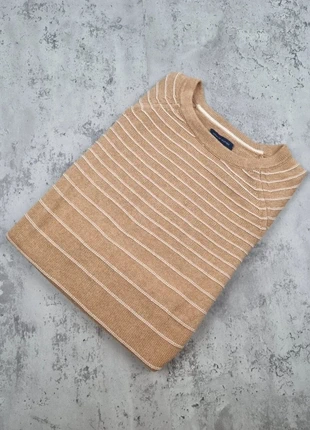 Pull col rond caramel à rayures Tommy Hilfiger – Taille XS Femme (mesures en photos), brand: Tommy Hilfiger, condizioni: Ottime, taglia: XS / IT 38 / EU 34, €25.00, €26.95 include la Protezione acquisti Pro
