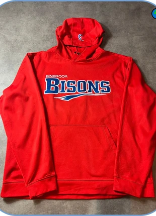 Sweat à capuche Bison style Baseball 90’s, état: Bon état, taille: L, 12,00 €, 13,30 € Protection acheteurs incluse