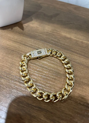 Bracelet cubain doré, staat: Nieuw zonder prijskaartje, € 9,00, € 10,15 inclusief Kopersbescherming