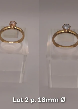 Lot de 2 Anneaux Acier Inoxydable avec Strass Colorés – 18mm - Bijoux Femme, marque: Tendance, état: Neuf sans étiquette, taille: 18,1 mm, 4,50 €, 5,43 € Protection acheteurs incluse