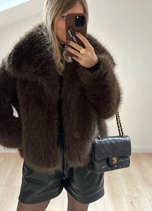 Manteau en fausse fourrure marron choco, brand: Boutique indépendante, condition: New without tags, size: S / 36 / 8, €59.00, €62.65 includes Buyer Protection