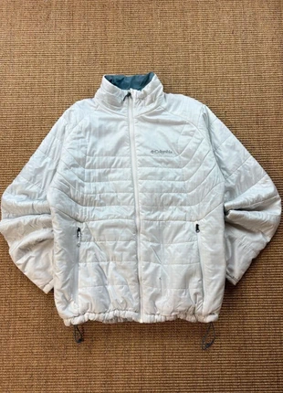 Veste Columbia blanche matelassée Omni-Heat Omni-Shield logo brodé technique L femme #0103, merk: Columbia, staat: Goed, maat: L / 40 / 12, € 30,00, € 32,20 inclusief Kopersbescherming Pro