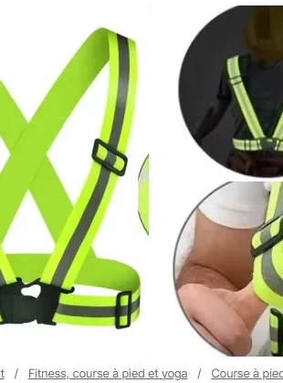 Harnais de sécurité haute visibilité réfléchissant réglable léger pour course, travail de nuit, marca: Sécuritop, estado: Novo com etiquetas, €8.00, €9.10 inclui Proteção do Comprador Pro