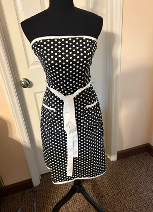 Strapless polka dot dress, brand: Ambiance Apparel, condition: Very good, size: 6 / S, $3.00, $3.85 includes Buyer Protection