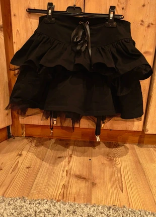 Minirock mit Tüll und Strapsen, marque: Dolls Kill, état: Neuf sans étiquette, taille: S / 36 / 8, 20,00 €, 21,70 € Protection acheteurs incluse