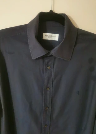 Yves Saint Laurent pour homme vintage shirt navy blue (UK XL / EU 43 / Neck 17), brand: Yves Saint Laurent, condition: Very good, size: XL, €35.00, €37.45 includes Buyer Protection