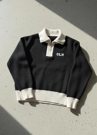 Pull col zip noir – élégant, détail lettre, chic, brand: Atelier Lettre Noire, condizioni: Ottime, taglia: M / IT 42 / EU 38, €79.90, €84.60 include la Protezione acquisti