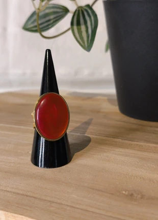 Bague ajustable ovale en acier inoxydable doré, merk: Candice poulette, staat: Heel goed, maat: Aanpasbaar, € 6,00, € 7,00 inclusief Kopersbescherming