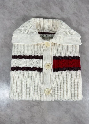 Gilet Tommy Hilfiger blanc côtelé XL femme– col large, chic vintage premium Code 076N, marca: Tommy Hilfiger, estado: Muy bueno, tamaño: XL / 42 / 14, 22,00 €, 23,80 € Protección al comprador Pro incluida