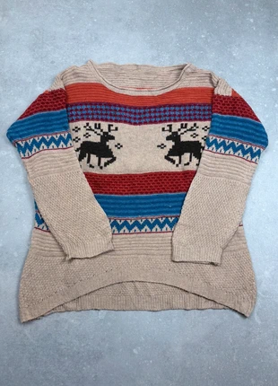 Pull Vintage Laine Noël Renne Nordique Scandinave Hiver Taille M, brand: Vintage Dressing, condition: Very good, size: M / 38 / 10, €40.00, €42.70 includes Buyer Protection