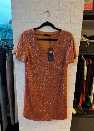 Ydence glitter dress orange new with tags size XS, merk: Ydence, staat: Nieuw met prijskaartje, maat: XS / 34 / 6, € 14,00, € 15,40 inclusief Kopersbescherming Pro