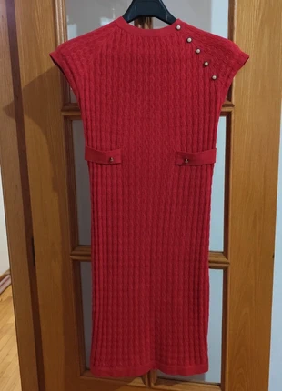 Vestido de Punto Rojo - estilo Japonés- Corte Recto, Con Caida-Cuello Redondo – T 34/36 Atemporal, marque: Blanco, état: Satisfaisant, taille: S / 36 / 8, 2,85 €, 3,69 € Protection acheteurs incluse