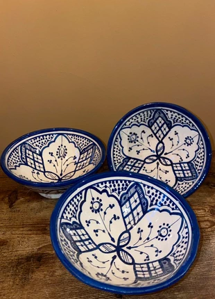 Schalen kommen Marokkaans aardewerk blauw wit, staat: Nieuw zonder prijskaartje, € 15,00, € 16,45 inclusief Kopersbescherming