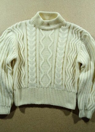 Pull vintage torsadé crème Kowloon (T.2), marque: Kowloon, état: Bon état, taille: M / 38 / 10, 5,00 €, 5,95 € Protection acheteurs incluse