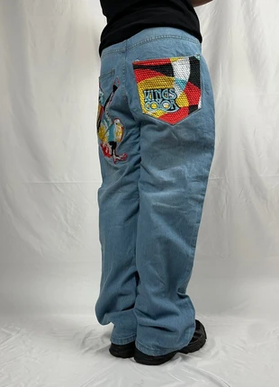 Exclusive Baggy Jean Vintage EdHardy Style Embroidered | W30, brand: JNCO, condition: Very good, size: W30, €39.00, €41.65 includes Buyer Protection Pro