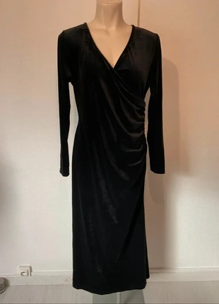 Mooie chique fluwelen zwarte jurk, merk: CHIC, staat: Heel goed, maat: L / 40 / 12, € 13,50, € 14,88 inclusief Kopersbescherming
