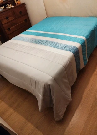 Coberta de cama casal, estado: Bom, tamanho: Casal King (220-240 cm x 220-260 cm), €8.90, €10.05 inclui Proteção do Comprador
