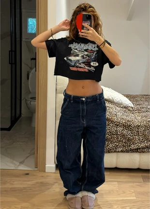 Crop top oversize noir voitures usa, brand: H&M, condition: Very good, size: S / 36 / 8, €2.00, €2.80 includes Buyer Protection