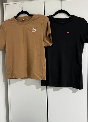 Bundle: Puma Tan Classic & Levi's Black Perfect Crew T-Shirts XS, brand: Levi's, condition: Very good, size: XS / UK 4-6, £6.00, £7.00 includes Buyer Protection