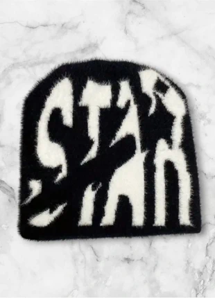 Bonnet noir et blanc à motif graphique, style streetwear moderne y2k vintage, marque: y2k, état: Très bon état, taille: Taille unique, 15,00 €, 16,45 € Protection acheteurs (Pro) incluse