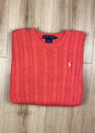 Pull Ralph Lauren torsadé XS coton corail femme classique preppy chic cadeau, marca: Ralph Lauren, estado: Muy bueno, tamaño: XS / 34 / 6, 50,00 €, 53,20 € Protección al comprador incluida