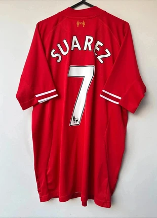 Liverpool 2013/14 home #7 Luis Suarez, brand: Warrior, condition: Very good, size: L, £59.00, £62.65 includes Buyer Protection