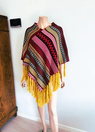 Unieke poncho – kleurrijk & stijlvol, estado: Muito bom, €7.50, €8.58 inclui Proteção do Comprador