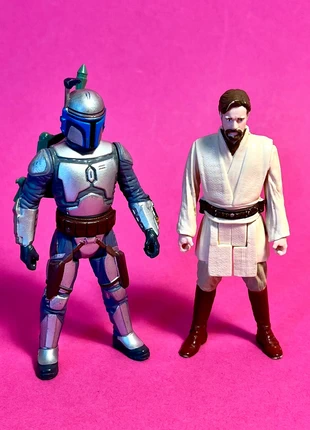 Lot 2 figurines Star-Wars Hasbro : JangoFett + Obi Wan Kenobi, brand: Star Wars, condition: Good, size: One size, €9.00, €10.15 includes Buyer Protection Pro