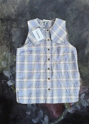 Ganni Blouse vichy karo, brand: Ganni, condizioni: Nuovo con cartellino, taglia: XS / IT 38 / EU 34, €39.00, €41.65 include la Protezione acquisti