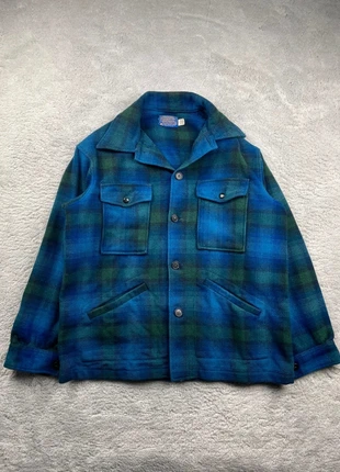 Veste/Surchemise Flanelle Pendleton Made in USA Bleu/Vert/Noir Taille M Homme 100% Laine, marque: Pendleton, état: Très bon état, taille: M, 110,00 €, 116,20 € Protection acheteurs (Pro) incluse