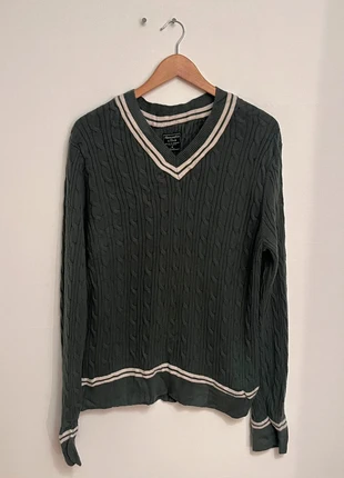 Pull col V en maille Abercrombrie & Fitch vert - M Femme, marque: Abercrombie & Fitch, état: Très bon état, taille: M / 38 / 10, 6,00 €, 7,00 € Protection acheteurs incluse