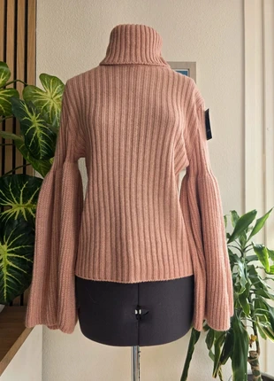 Pull rose col roulé avec manches évasées - Les sœurs K - Taille unique, marque: Les Soeurs K, état: Neuf avec étiquette, taille: Taille unique, 15,00 €, 16,45 € Protection acheteurs incluse