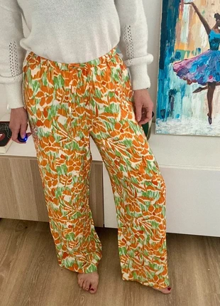 🌿 Pantalon fluide Cache Cache – Taille 38 – Imprimé coloré orange, vert et blanc – Très bon état, marca: Cache Cache, estado: Muy bueno, tamaño: M / 38 / 10, 14,90 €, 16,35 € Protección al comprador incluida