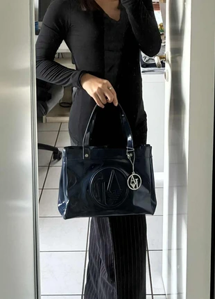 Cabas Armani Jeans bleu marine – Logo AJ – Chic & pratique, marca: Armani Jeans, estado: Muy bueno, 45,00 €, 47,95 € Protección al comprador incluida