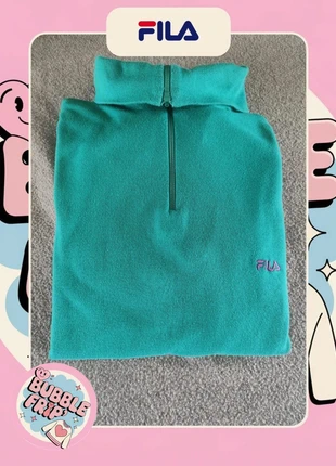 👕 Haut zippé manches longues FILA turquoise – Taille M, marque: FILA, état: Très bon état, taille: M, 20,00 €, 21,70 € Protection acheteurs incluse