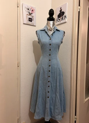 Robe en jeans cintrée rétro vintage chic, brand: Vintage Dressing, condition: Very good, size: S / 36 / 8, €25.00, €26.95 includes Buyer Protection Pro