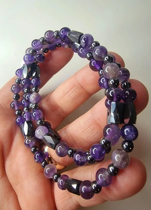 Vintage 90's magnetische hematiet armband, merk: Natural stone jewlery, staat: Heel goed, € 15,00, € 16,45 inclusief Kopersbescherming