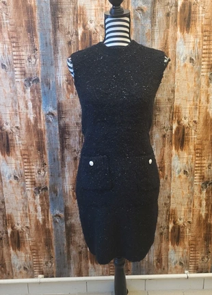 Magnifique Robe sans manches noire texturée – Taille S, brand: CHIC, condition: Very good, size: S / 36 / 8, €11.99, €13.29 includes Buyer Protection