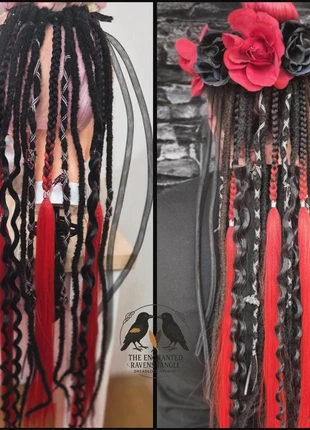 Midnight Courtesan ravens tail - synthetic hair & tubing, condition: New with tags, €25.00, €26.95 includes Buyer Protection