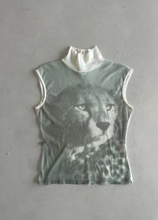 Roberto Cavalli - 2000s Sleeveless Mesh Top, brand: Roberto Cavalli, condition: New without tags, size: 8 / M, $28.23, $30.34 includes Buyer Protection