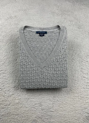 Pull en maille torsadé col V à manche longue - Tommy Hilfiger - Gris logo brodé - Taille XL Femme, brand: Tommy Hilfiger, condition: Very good, size: XL / 42 / 14, €29.90, €32.10 includes Buyer Protection Pro