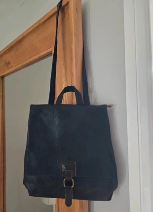 NEW. Andrea Massi 2-in-1 Soft Navy Eco Leather Bag / Backpack, brand: Andrea Massi, condition: New with tags, €52.00, €55.30 includes Buyer Protection