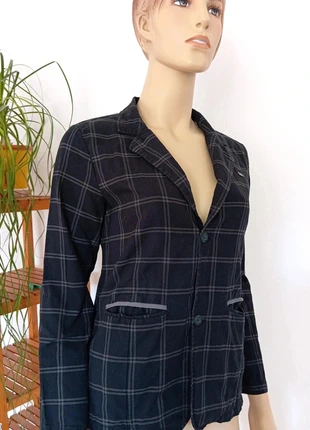 Blazer chaqueta americana oscura cuadros talla M/L, marque: Offcorss, état: Très bon état, taille: M / 38 / 10, 8,00 €, 9,10 € Protection acheteurs incluse