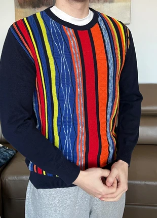 Multicolor striped sweater Carlo Colucci, brand: Carlo Colucci, condizioni: Ottime, taglia: M, €70.00, €74.20 include la Protezione acquisti