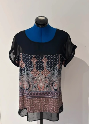 Blouse motifs cachemire noir transparent – Camaïeu – Taille M, marque: Camaïeu, état: Très bon état, taille: M / 38 / 10, 11,00 €, 12,25 € Protection acheteurs (Pro) incluse